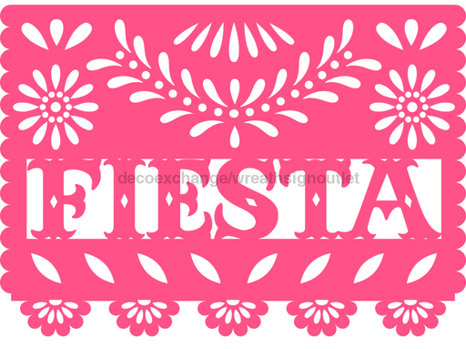 Picado Papel Door Hanger Fiesta Wood Sign Decoe-W-903694 22’