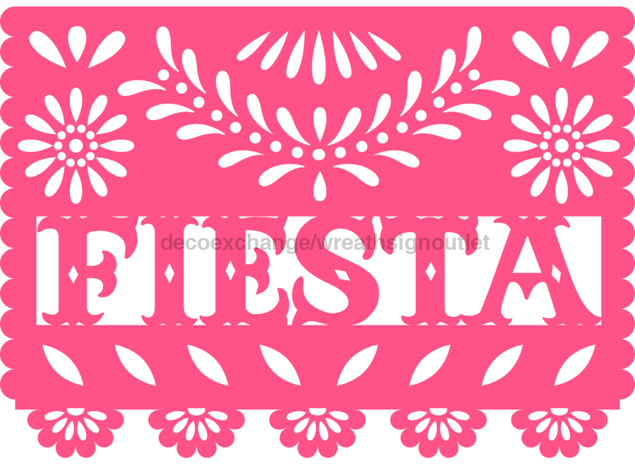 Picado Papel Door Hanger Fiesta Wood Sign Decoe-W-903694 22’