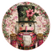 Pink Christmas Nutcracker, DCO-102656-D, Sign For Wreath, 10" Wood Sign
