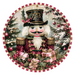 Pink Christmas Nutcracker, DCO-102659, Sign For Wreath, 10" Metal Sign