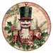 Pink Christmas Nutcracker, DCO-102664, Sign For Wreath, 10" Metal Sign