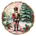 Pink Christmas Nutcracker, DCO-102667, Sign For Wreath, 10" Metal Sign