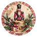 Pink Christmas Nutcracker, DCO-102669, Sign For Wreath, 10" Metal Sign