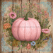 Pink Fall Pumpkin Sign, DCO-102591, Sign For Wreath, 10x10in Metal Sign