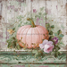 Pink Fall Pumpkin Sign, DCO-102600, Sign For Wreath, 10x10in Metal Sign