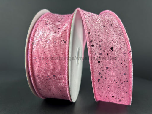Pink Glit Lush Velvet 1.5’’X10Y 72427-09-03 Ribbon