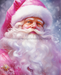 Pink Santa Sign Christmas Dco-00682 For Wreath 8X10 Metal