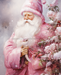 Pink Santa Sign Christmas Dco-00686 For Wreath 8X10 Metal