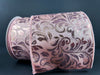 Pnk Stn/Rose Embossed Swirls 4’’X10Y 72409-04-26 Ribbon