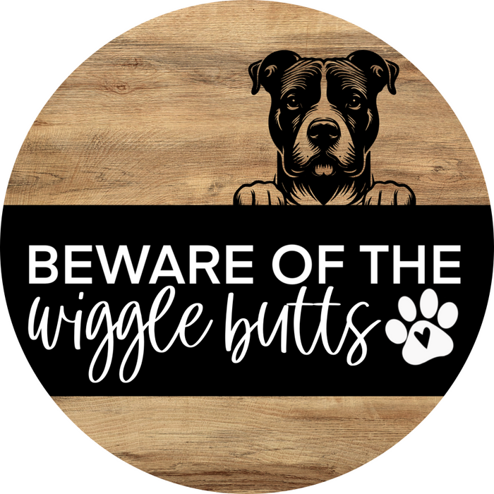 Dog Door Hanger, Hello Brought Treats Door Hanger, DCO-01975-DH, 18" Round Wood