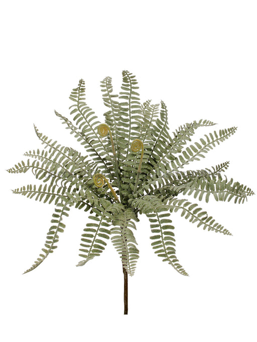 Pl. Real Touch Leather Fern Bush 16’’ Mtf23824-Frgr Greenery