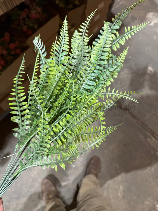 Plastic Fern Bush – 9 Stems Green 80526 Greenery