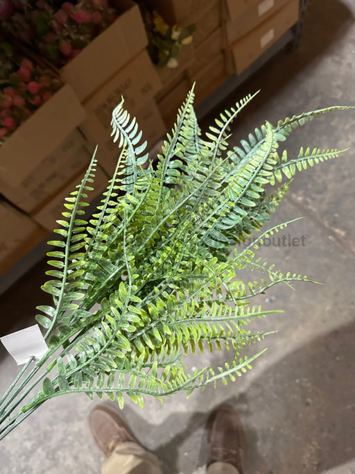 Plastic Fern Bush – 9 Stems Green 80526 Greenery