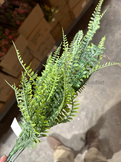 Plastic Fern Bush – 9 Stems Green 80526 Greenery