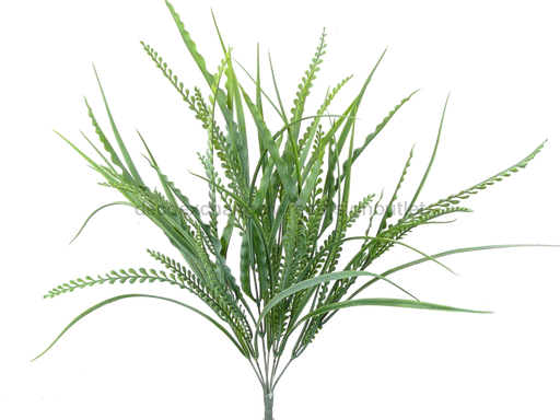 Plastic Grass Bush 13286YWGN - DecoExchange