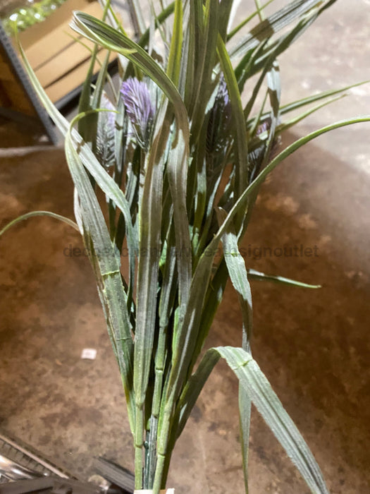 Plastic Grass W/ Wheat – 9 Stems Purple 80424 Greenery