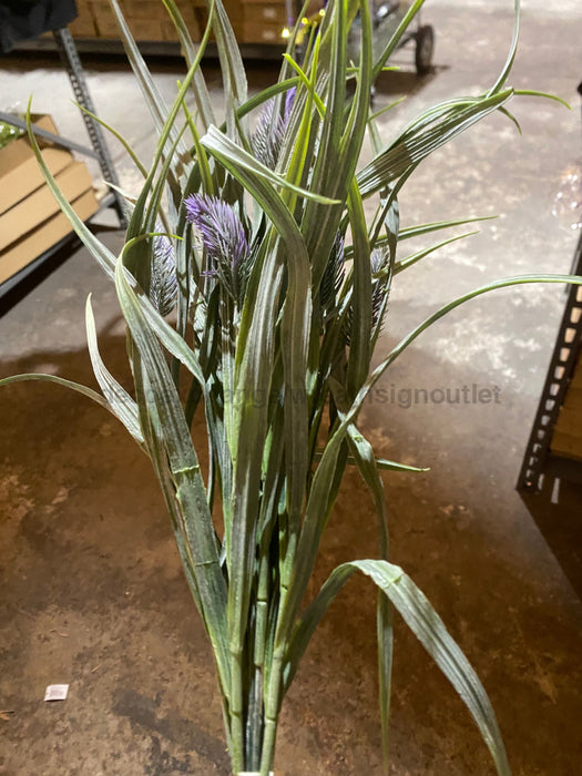 Plastic Grass W/ Wheat – 9 Stems Purple 80424 Greenery