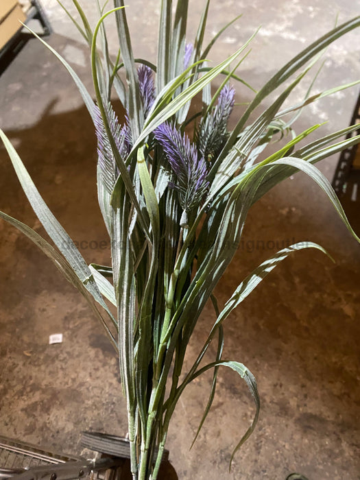 Plastic Grass W/ Wheat – 9 Stems Purple 80424 Greenery