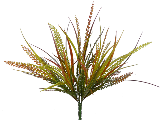 Plastic Mix Grass Bush 16" 52493ORBN - DecoExchange®