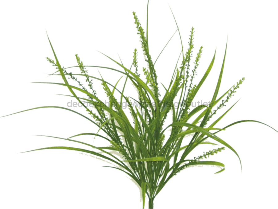 Plastic Rice Grass Bush X 7 H21 13149GN - DecoExchange