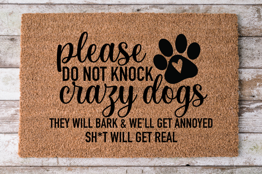 Please Dont Knock - Funny Dog Door Mat - 30x18" Coir Door Mat - DECOE-CM-049 - DecoExchange