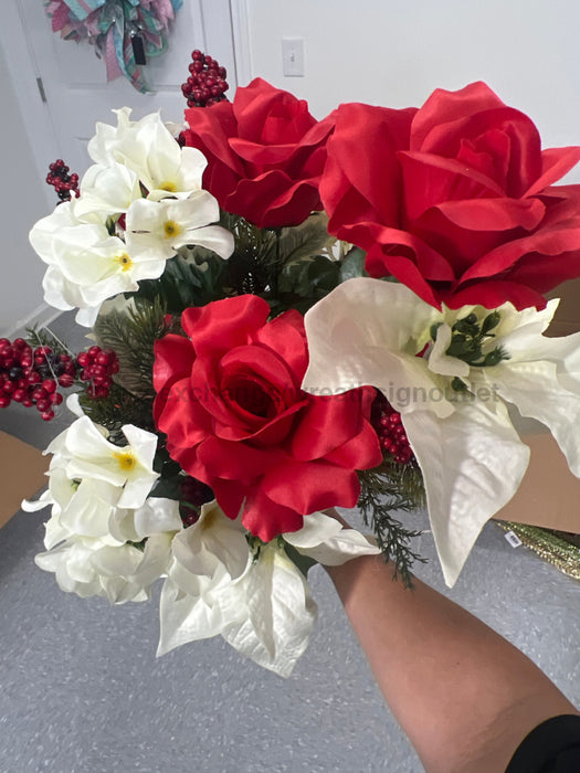 Poin/Rose/Hyd X18 Red/Cr 13161 Greenery