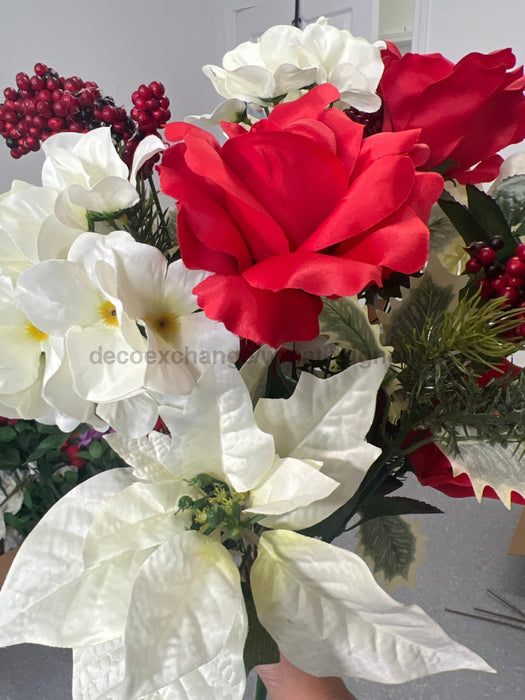 Poin/Rose/Hyd X18 Red/Cr 13161 Greenery