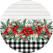Poinsettia Sign Blank Dco-00775 For Wreath 10 Round Metal