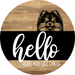Dog Door Hanger, Hello Brought Treats Door Hanger, DCO-01975-DH, 18" Round Wood