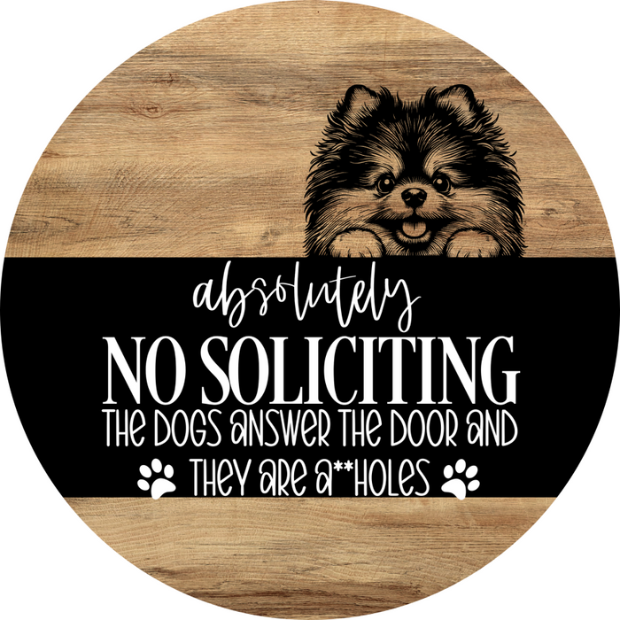 Dog Door Hanger, Hello Brought Treats Door Hanger, DCO-01975-DH, 18" Round Wood