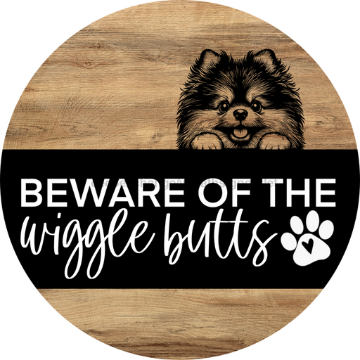 Dog Door Hanger, Hello Brought Treats Door Hanger, DCO-01975-DH, 18" Round Wood