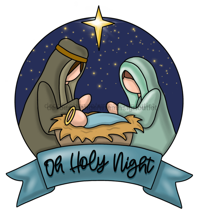 Pre-Order: Christmas Sign Religious Wood Sign Pcd-W-047 22 Door Hanger