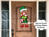 Pre-Order: Christmas Sign Ribbon Leg Dark Complexion Elf Wood Sign Pcd-W-058 22 Door Hanger