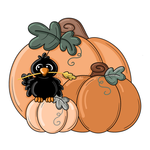 Pumpkin and Crow Fall Door Hanger PCD W 186 DH 22’’ Door Hanger 22’’ Door Hanger