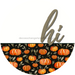Pumpkin Door Hanger Fall Dco-01602-Dh 18’ Round Wood