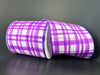 Purple Watercolor Tuttola Plaid 4’’X10Y 41546-04-11 Ribbon