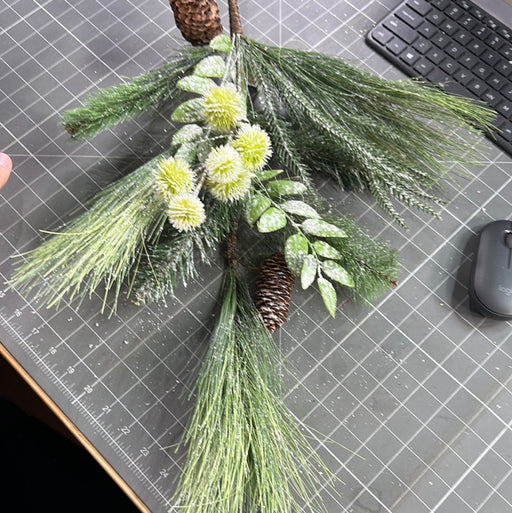 Pvc Fosted Pine Spray 38121 Greenery