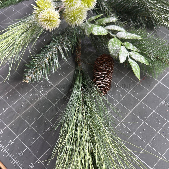 Pvc Fosted Pine Spray 38121 Greenery