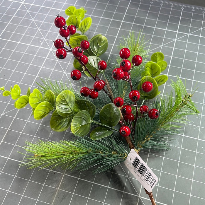 Pvc Pine Berry &Cone Spray 68183 Pick