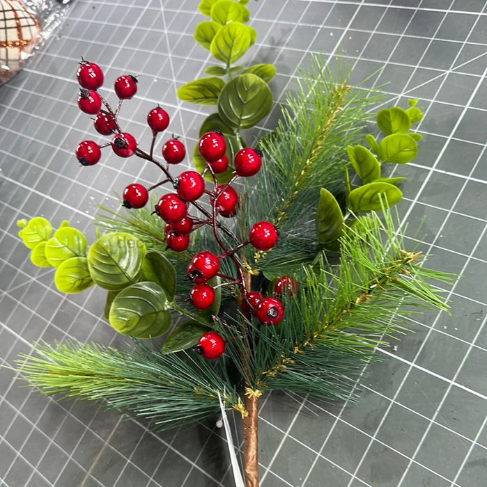 Pvc Pine Berry &Cone Spray 68183 Pick