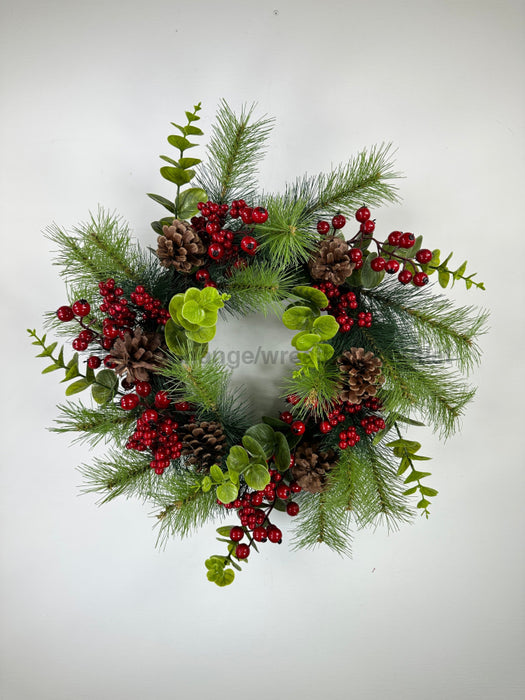 Pvc Pine Berry Wreath 681821