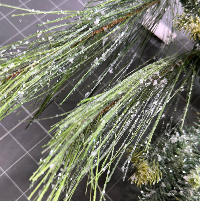Pvc Pine W/Cone Frst Spray 38131 Greenery