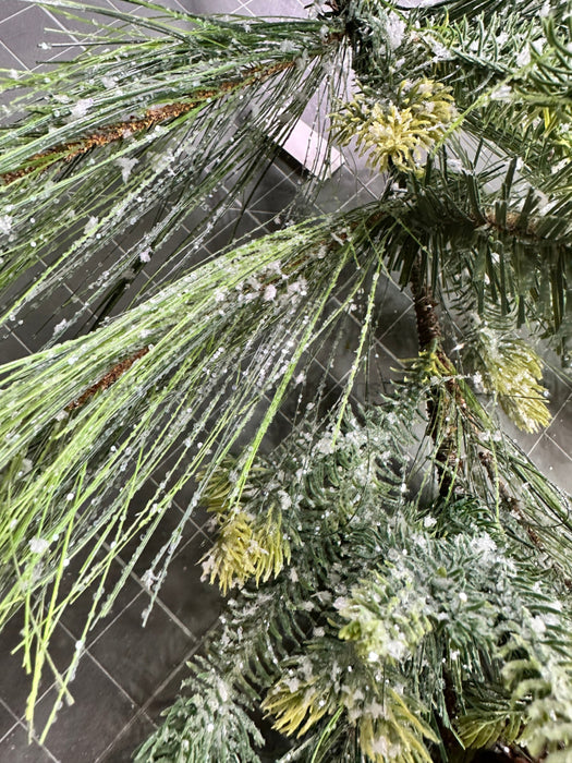 Pvc Pine W/Cone Frst Spray 38131 Greenery