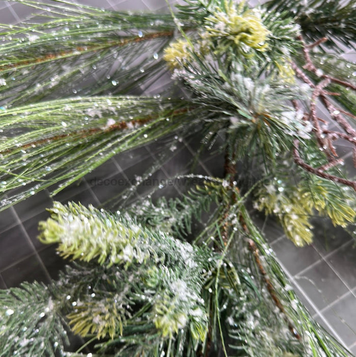 Pvc Pine W/Cone Frst Spray 38131 Greenery