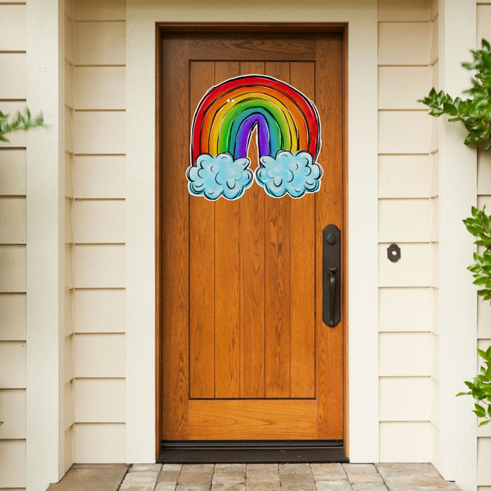 Rainbow Door Hanger Cut Bow Holes Wood Sign Decoe-W-903440 22