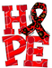 Red Hope Sign Awareness Door Hanger Wood Sign Decoe-W-0138 22