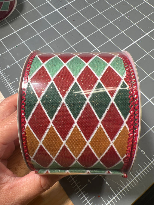 Rd-Sage-Hntr-Gld Cascade Hrlqn 2.5’’X10Y 72565-40-10 Ribbon