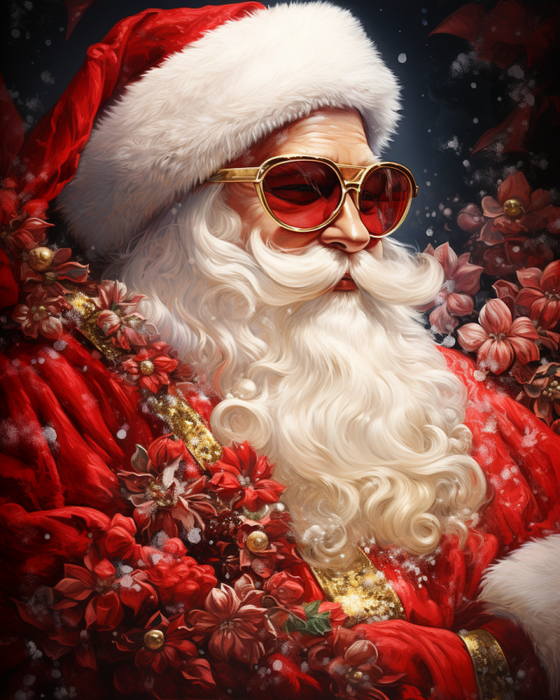 Red Santa Sign Christmas Dco-00710 For Wreath 8X10 Metal