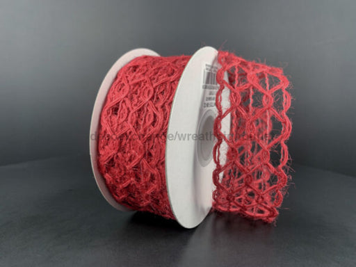 Rd Scallpd Weave Brlp 1.5’X10Y 77317-09-12 Ribbon