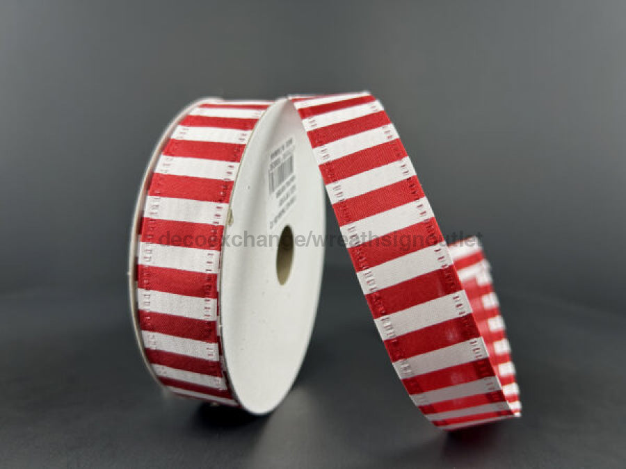 Red Stn/Wht Dots Wired 7/8’X10Y 76466-05-12 Ribbon